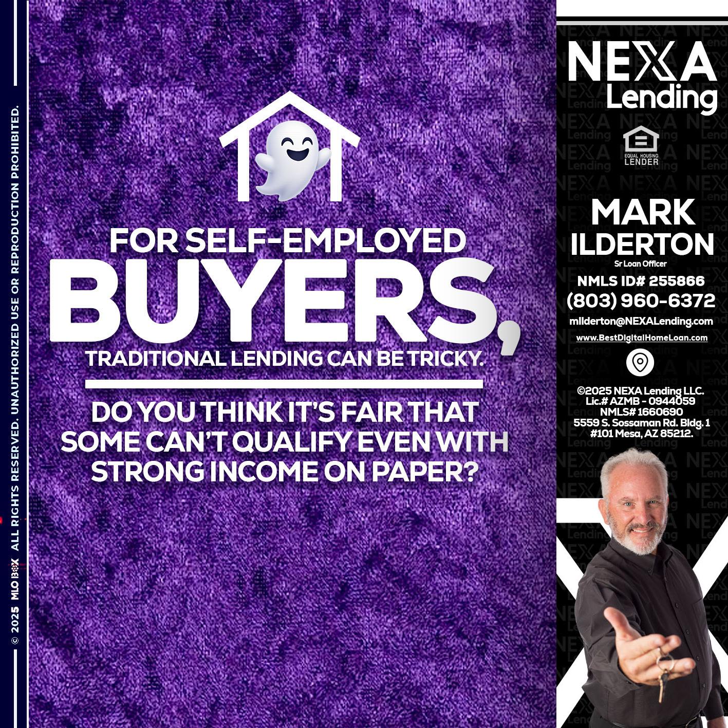 for self employed - Mark Ilderton -Sr Loan Officer