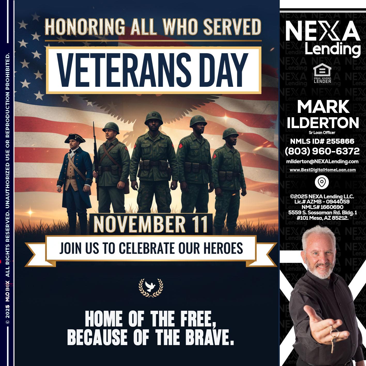 VETERANS DAY - Mark Ilderton -Sr Loan Officer