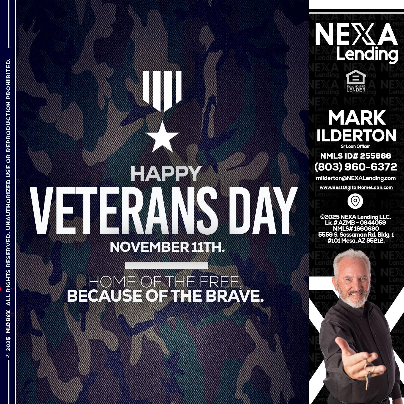 VETERANS DAY - Mark Ilderton -Sr Loan Officer