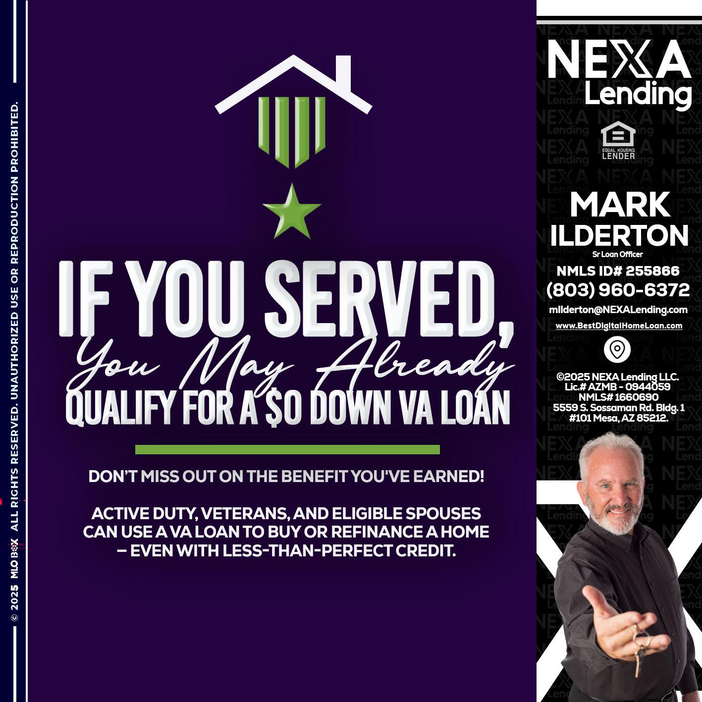 IF YOU SERVED - Mark Ilderton -Sr Loan Officer