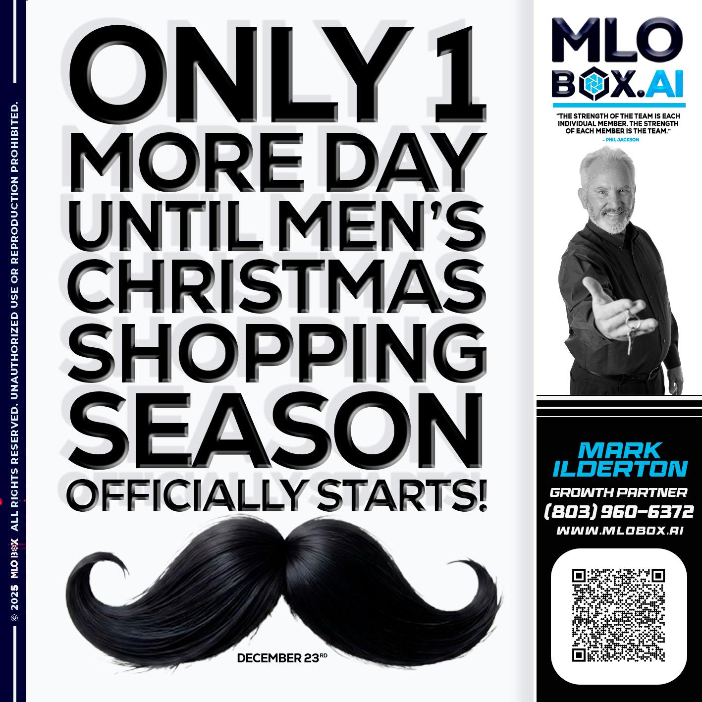 only one more day - Mark Ilderton -Sr Loan Officer