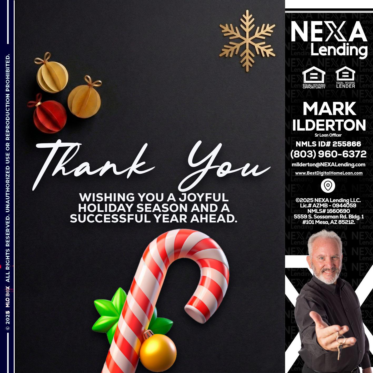 THANK YOU - Mark Ilderton -Sr Loan Officer