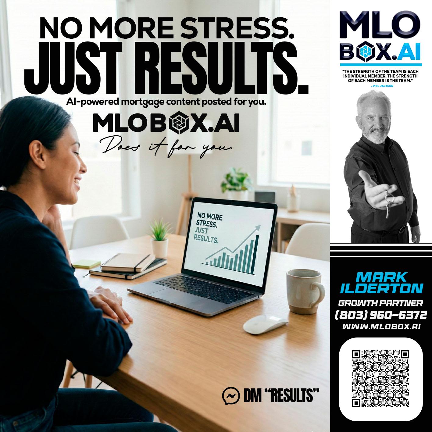 NO MORE STRESS - Mark Ilderton -Sr Loan Officer