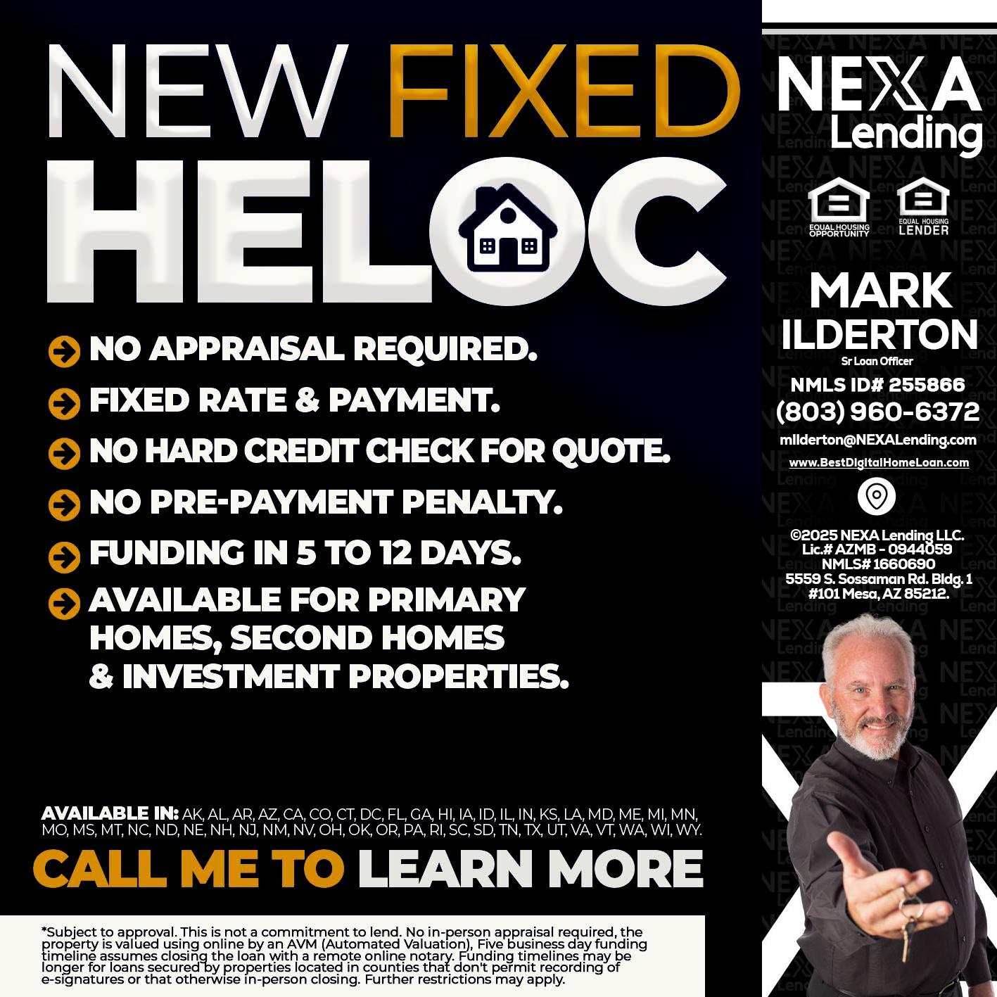HELOC - Mark Ilderton -Sr Loan Officer