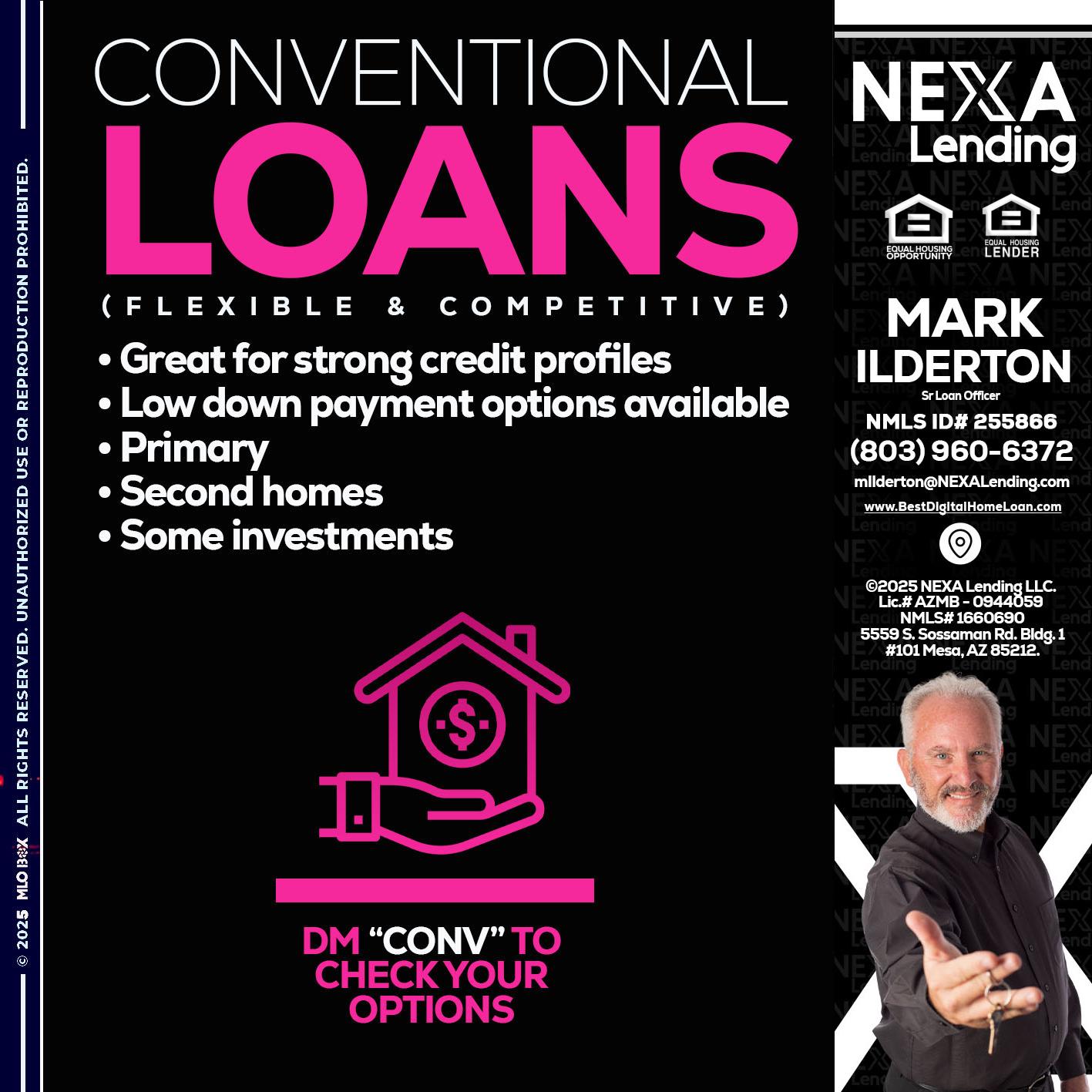 CONVENTIONAL LOANS - Mark Ilderton -Sr Loan Officer