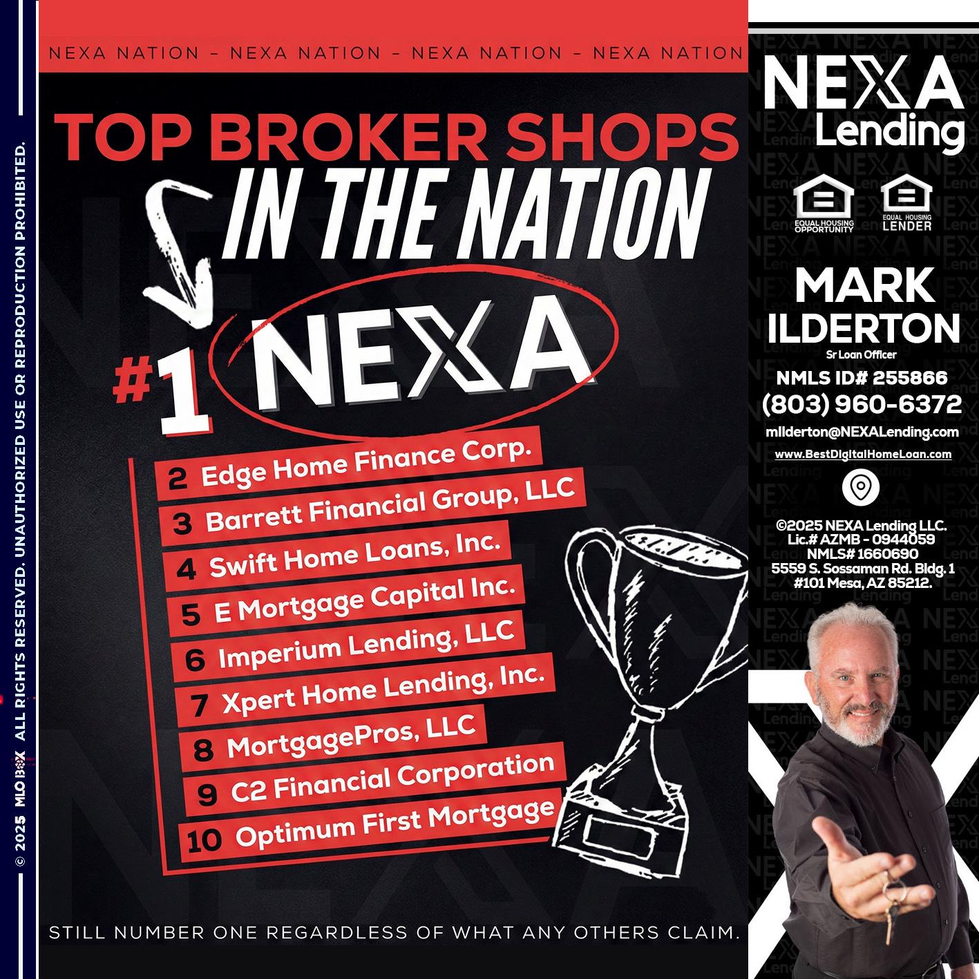 top broker - Mark Ilderton -Sr Loan Officer