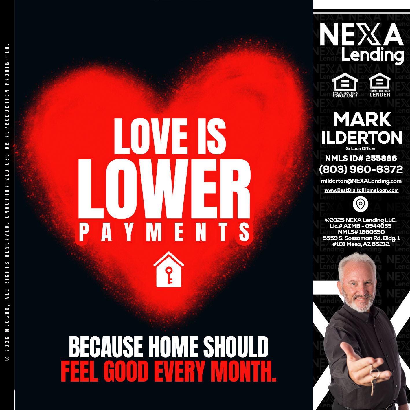 LOVE IS LOWER - Mark Ilderton -Sr Loan Officer
