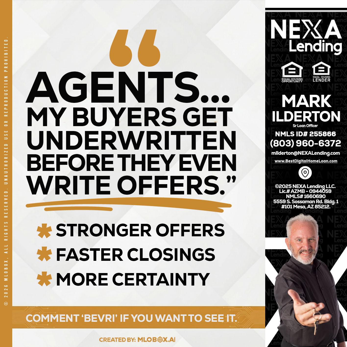 agents - Mark Ilderton -Sr Loan Officer