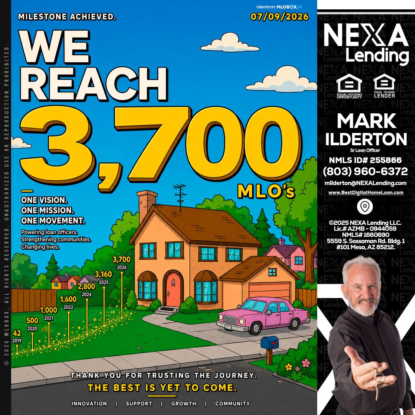 3,700 MLO's - Mark Ilderton -Sr Loan Officer