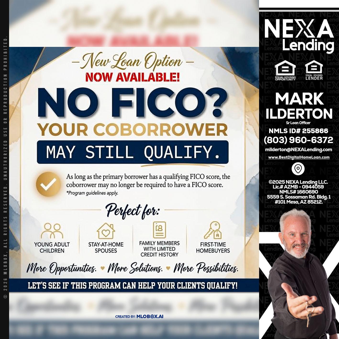 NO FICO? - Mark Ilderton -Sr Loan Officer