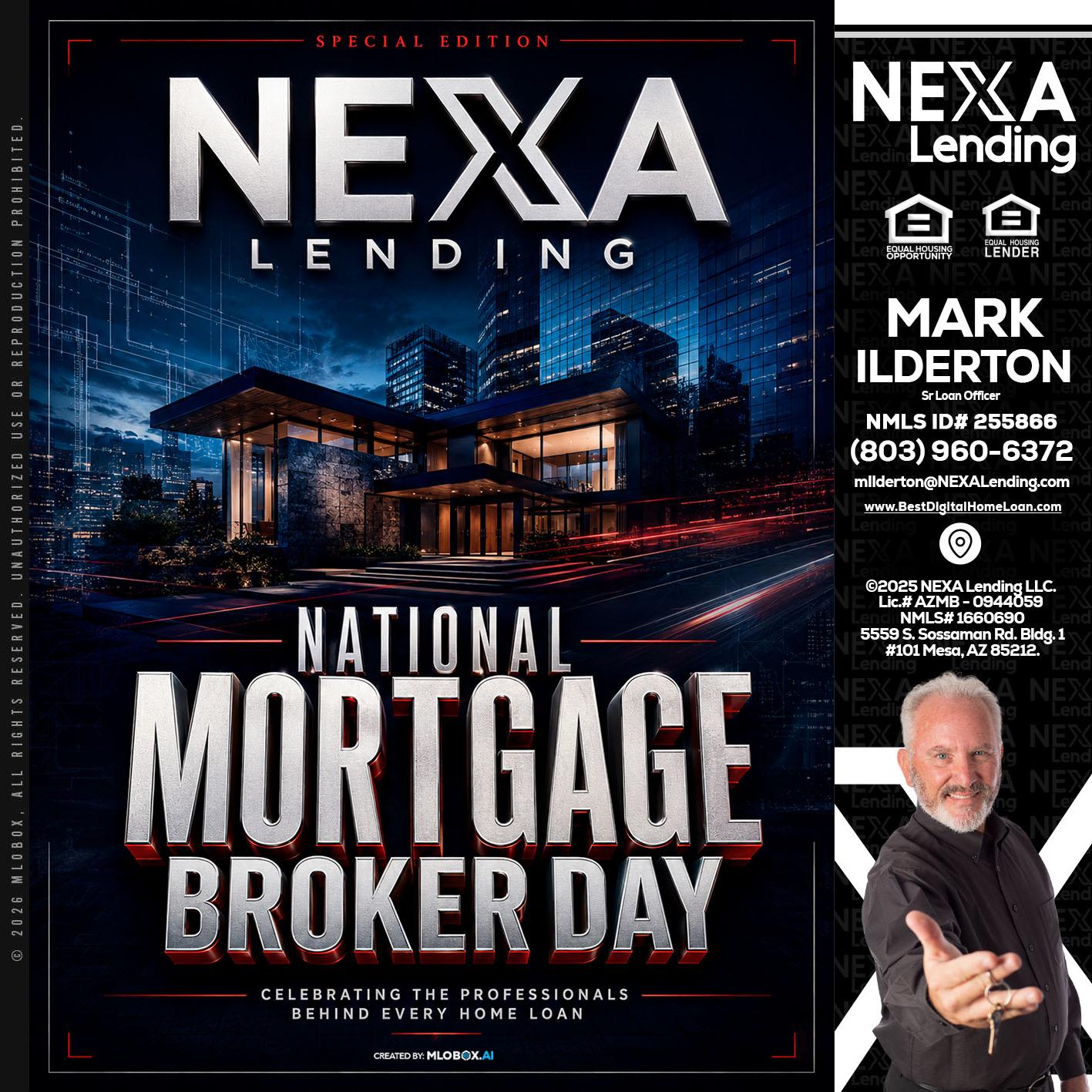 NATIONAL MORTGAGE BROKER DAY - Mark Ilderton -Sr Loan Officer