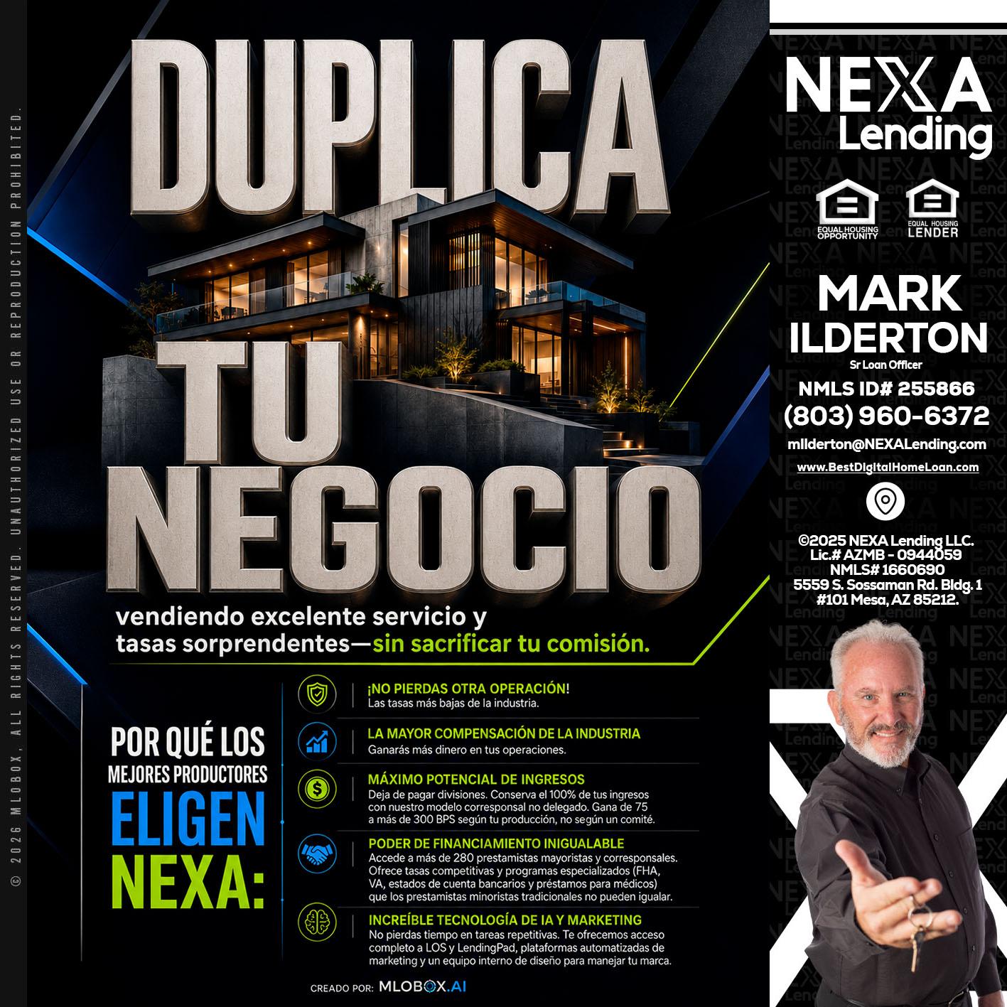 DUPLICA TU NEGOCIO - Mark Ilderton -Sr Loan Officer