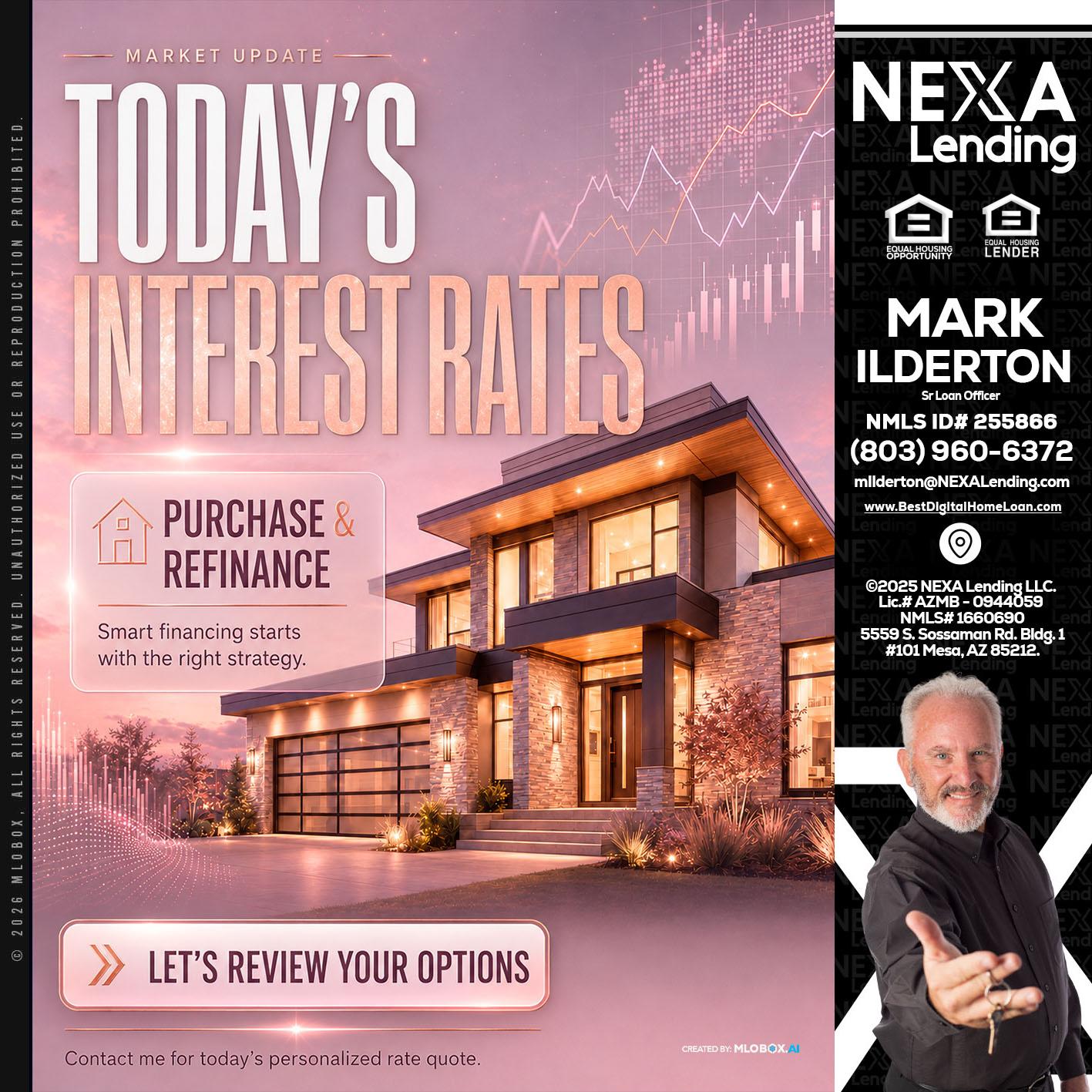 todays interest rates - Mark Ilderton -Sr Loan Officer
