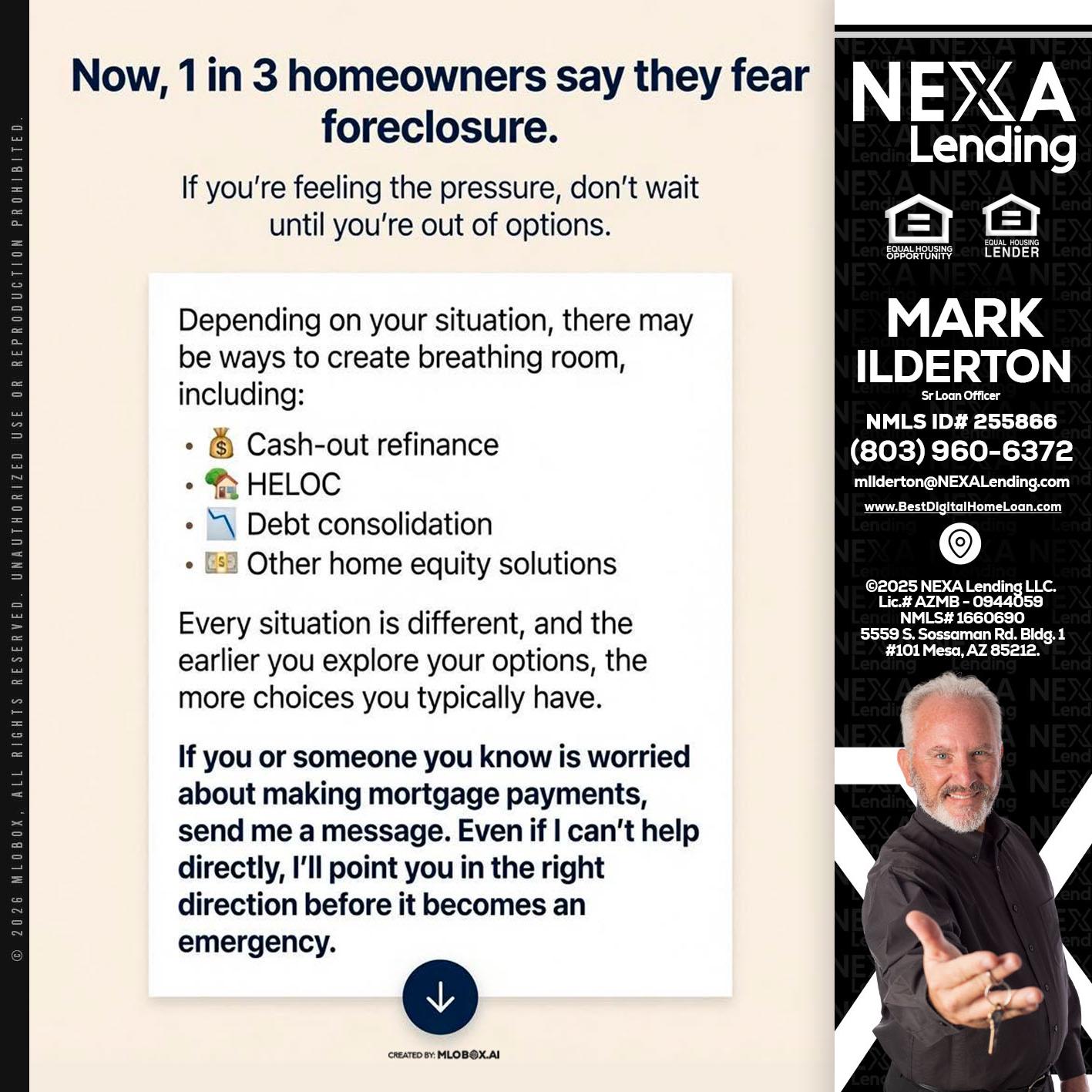 NOW, 1 IN 3 - Mark Ilderton -Sr Loan Officer