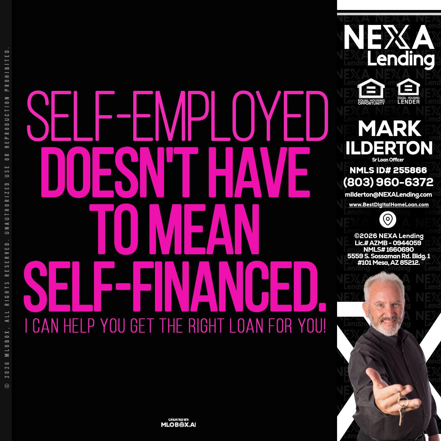 self employed - Mark Ilderton -Sr Loan Officer