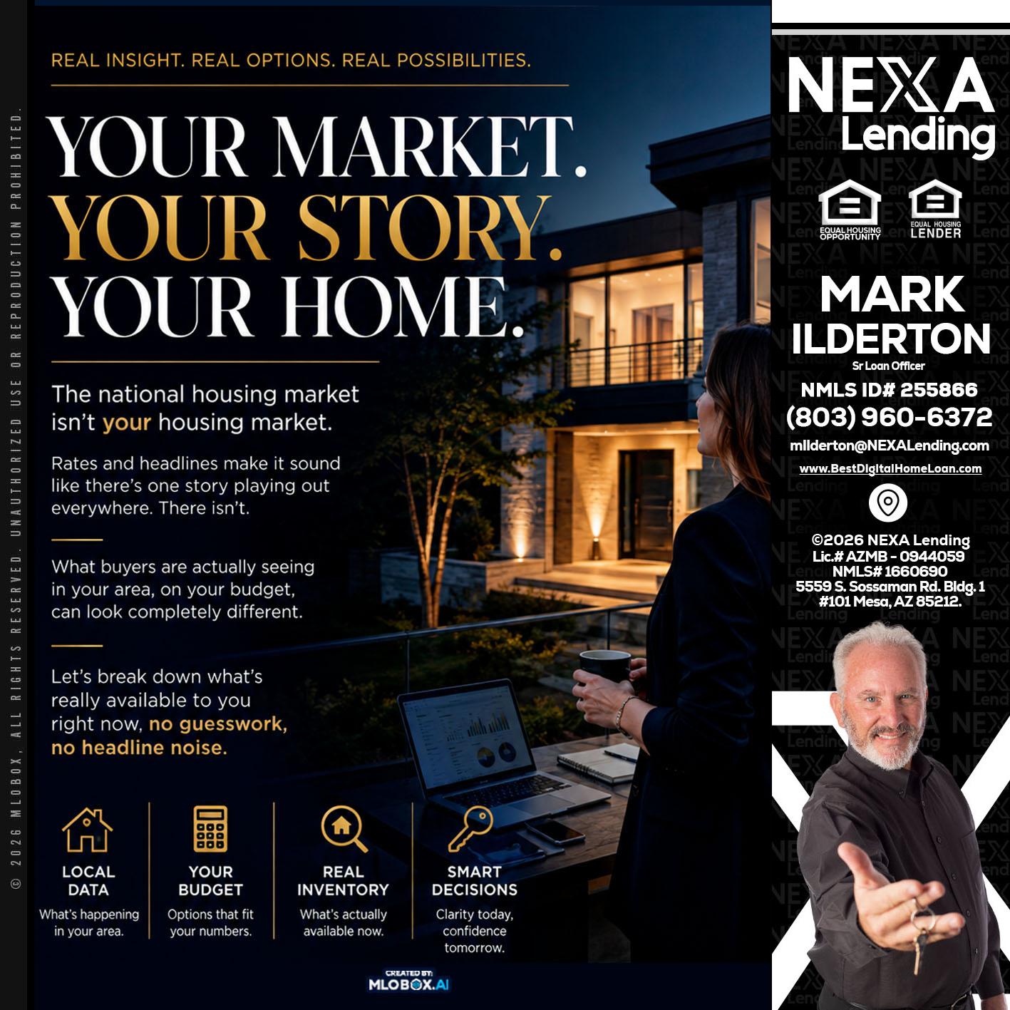 your market - Mark Ilderton -Sr Loan Officer