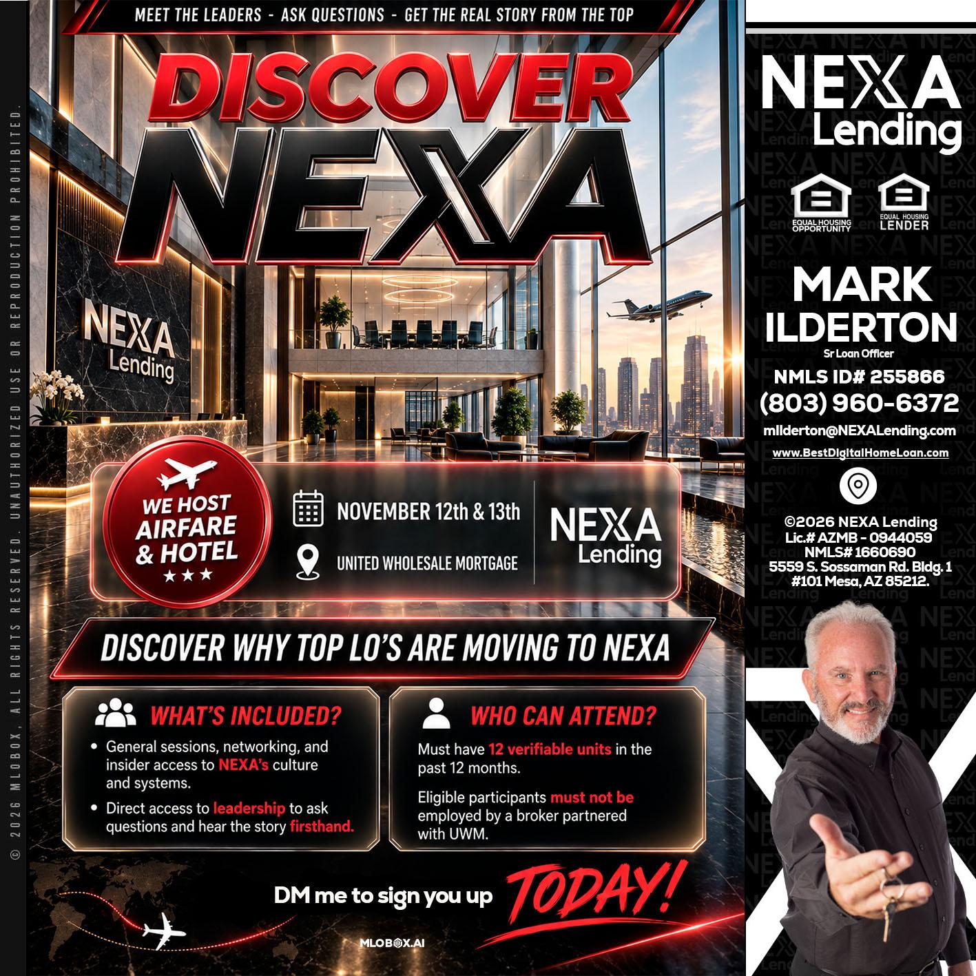 DISCOVER NEXA - Mark Ilderton -Sr Loan Officer