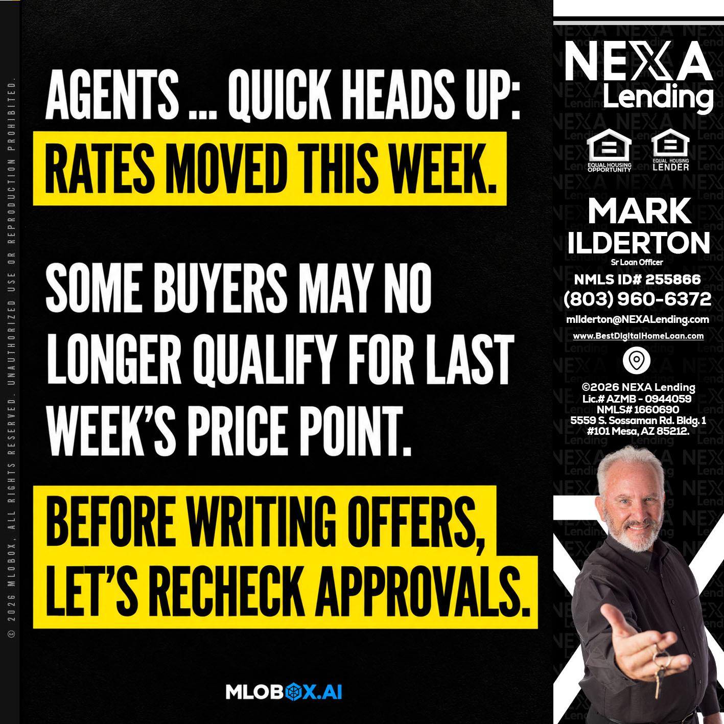 AGENTS QUICK - Mark Ilderton -Sr Loan Officer