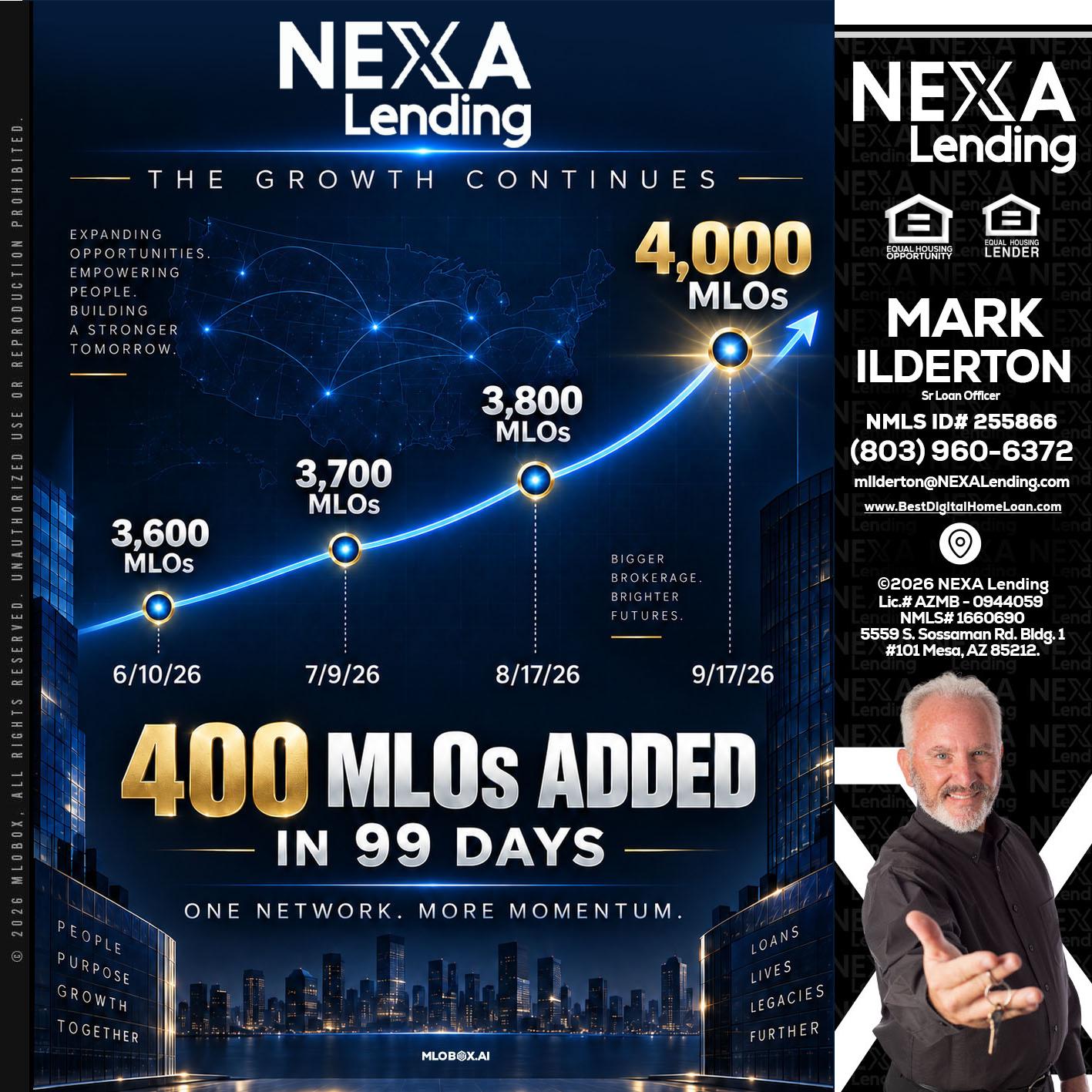 NEXA Lending 4000 MLOs - Mark Ilderton -Sr Loan Officer