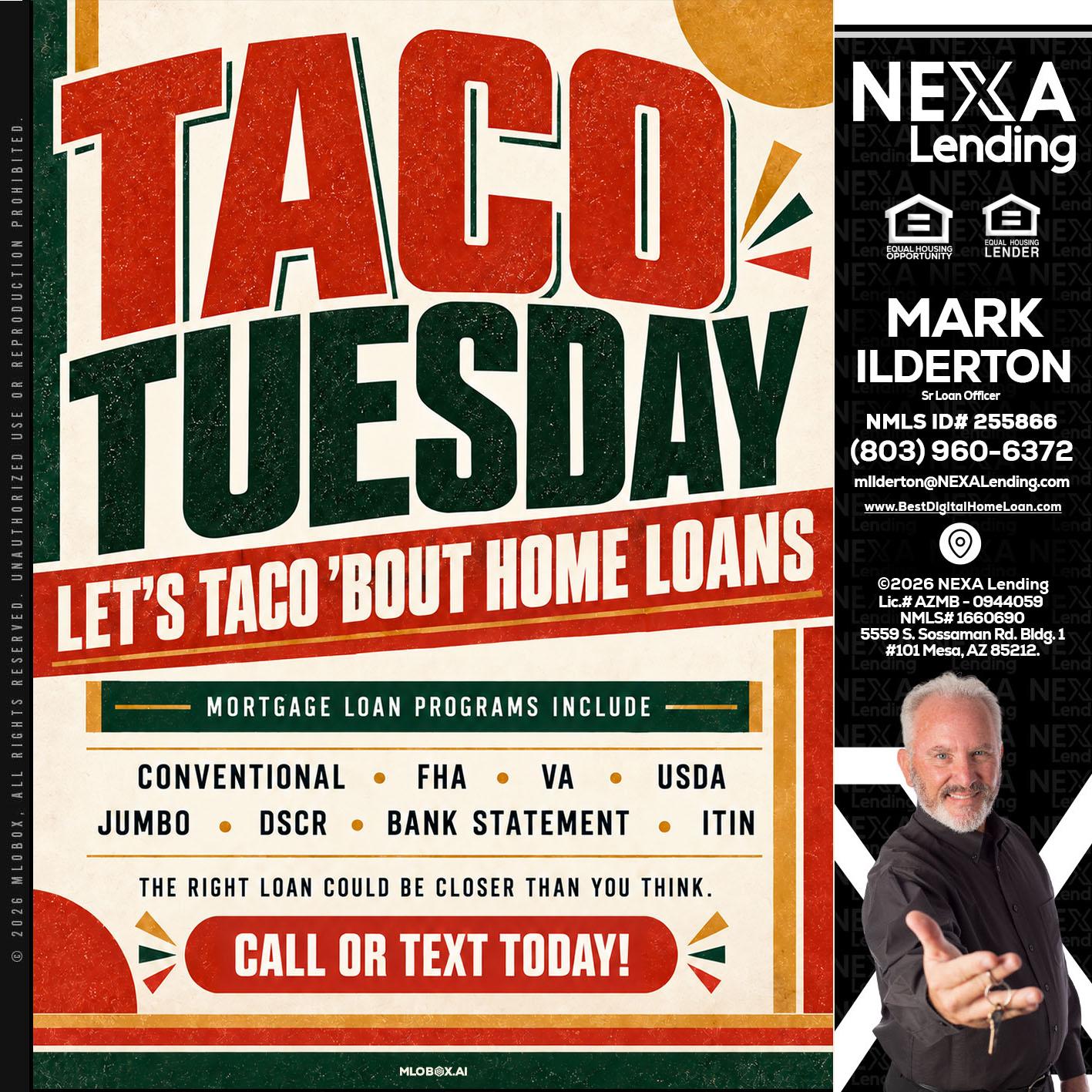 TACO TUESDAY - Mark Ilderton -Sr Loan Officer