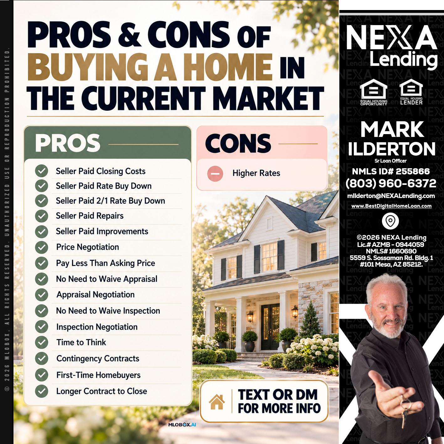 pros and cons - Mark Ilderton -Sr Loan Officer