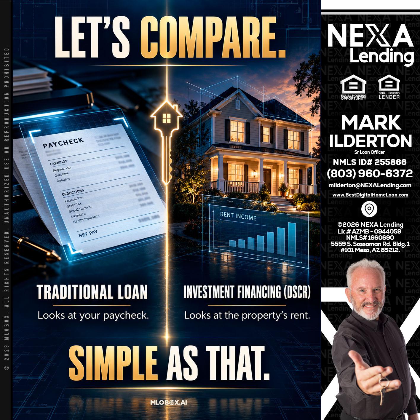 lets compare - Mark Ilderton -Sr Loan Officer